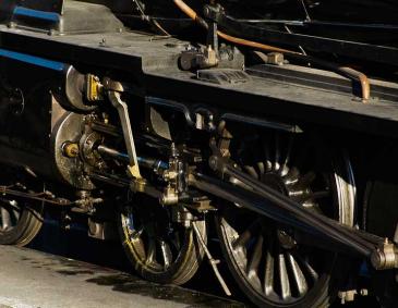 Steam locomotives at a heritage railway
